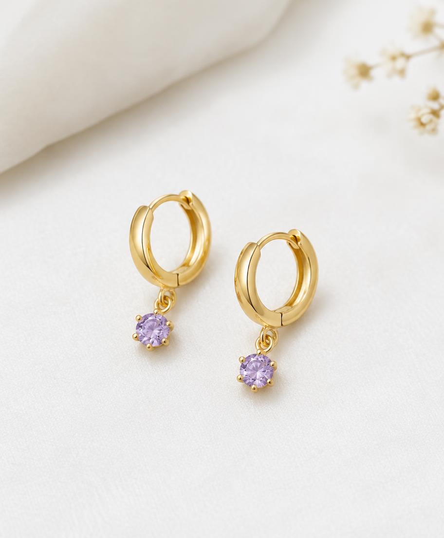 Lilac Charm Huggies